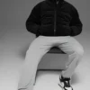 Chaqueta acolchada de pana «Stage» — Negro