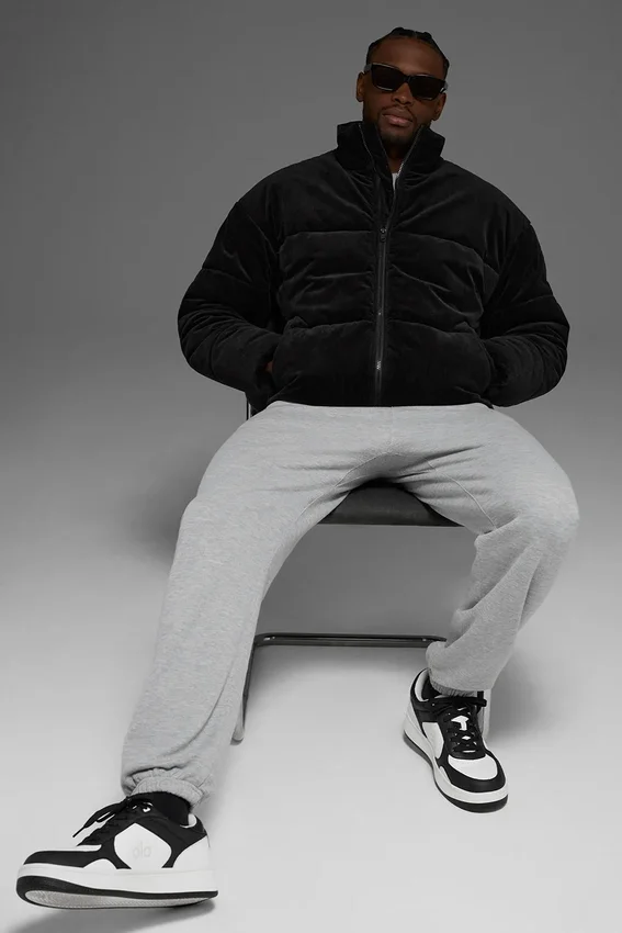 Chaqueta acolchada de pana «Stage» — Negro