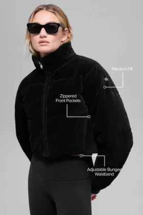 Chaqueta acolchada Dreamy de micropana – Negro