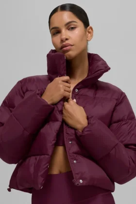 Chaqueta acolchada Gold Rush – Burdeos