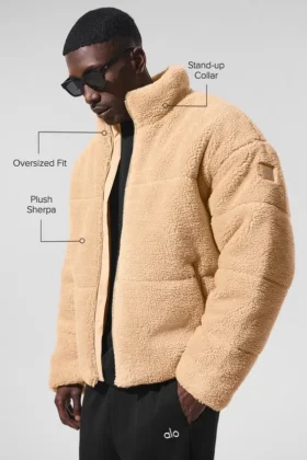 Chaqueta acolchada Sherpa Stage – Camel