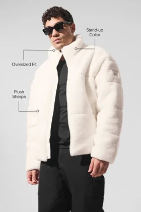 Chaqueta acolchada Sherpa Stage – Marfil