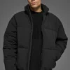 Chaqueta acolchada Street de tejido elástico - Negro