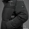 Chaqueta acolchada Street de tejido elástico - Negro