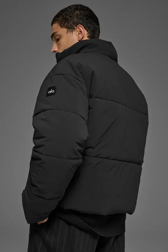 Chaqueta acolchada Street de tejido elástico - Negro