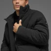 Chaqueta acolchada Street de tejido elástico - Negro