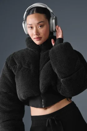 Chaqueta acolchada tipo corsé Main Act de Sherpa - Negro
