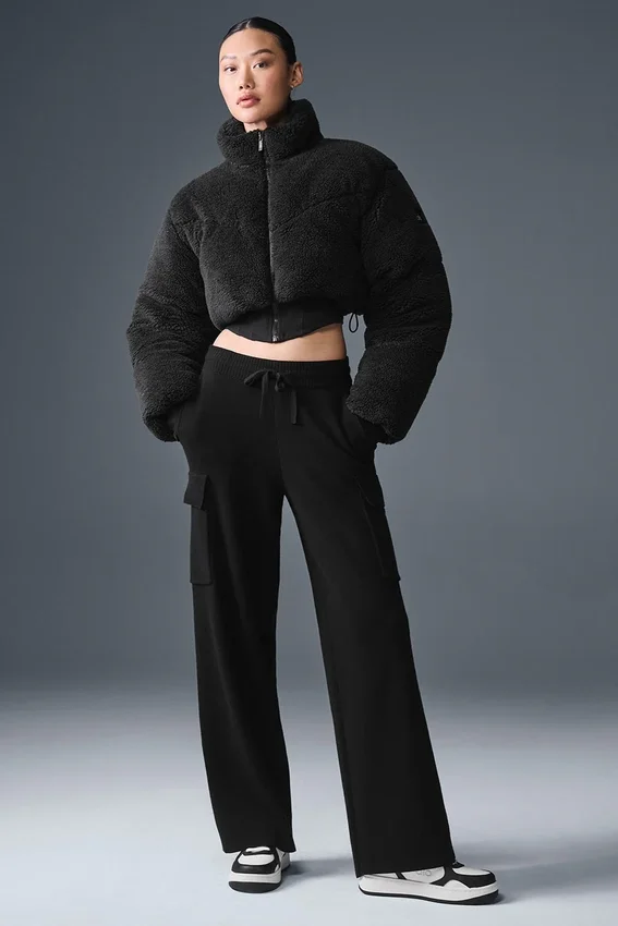 Chaqueta acolchada tipo corsé Main Act de Sherpa - Negro