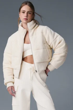 Chaqueta acolchada tipo jersé Darling - Marfil