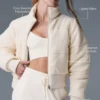 Chaqueta acolchada tipo jersé Darling - Marfil