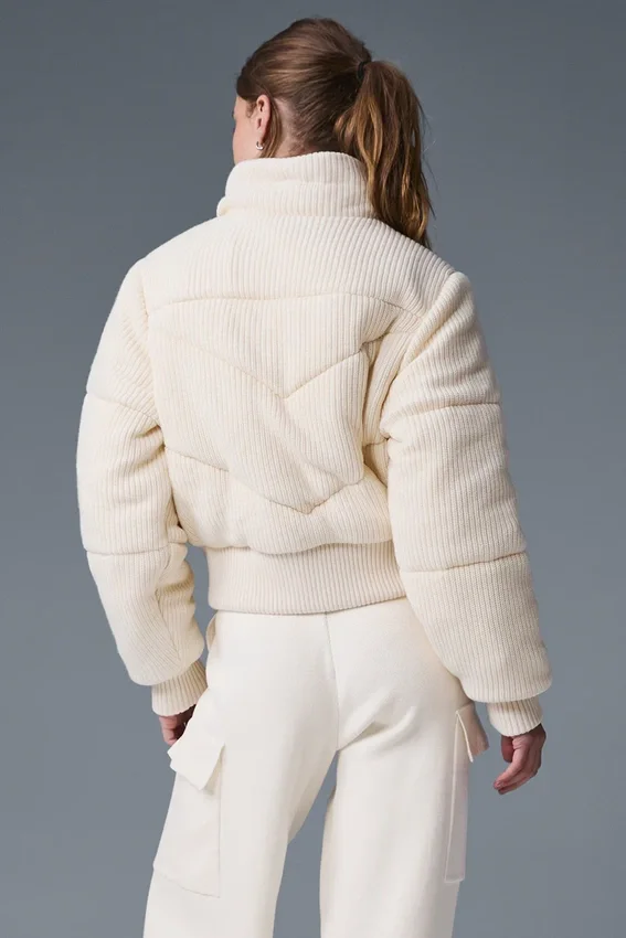 Chaqueta acolchada tipo jersé Darling - Marfil
