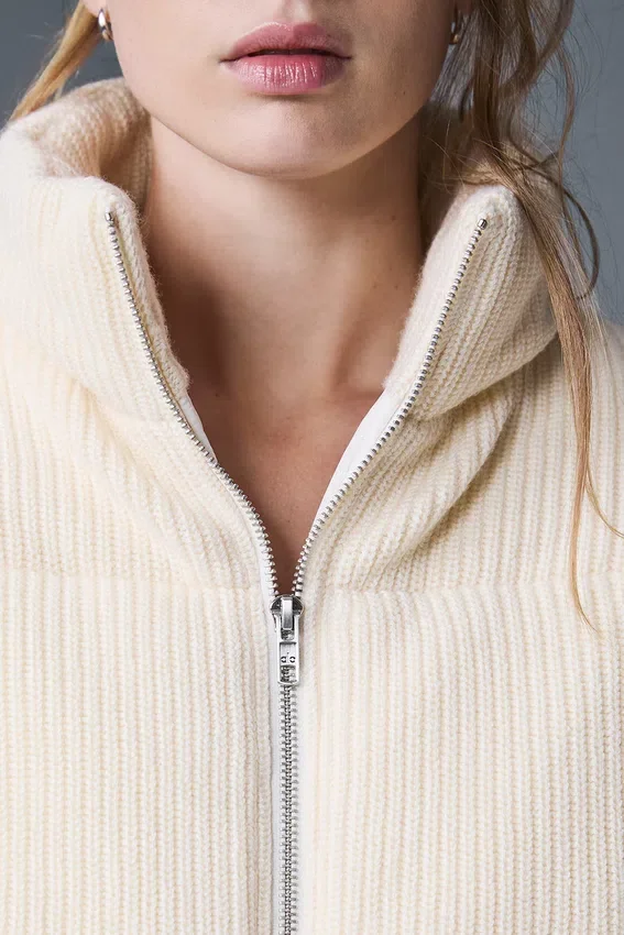 Chaqueta acolchada tipo jersé Darling - Marfil