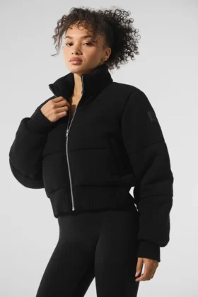 Chaqueta acolchada tipo jersé Darling - Negro