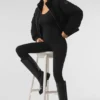 Chaqueta acolchada tipo jersé Darling - Negro