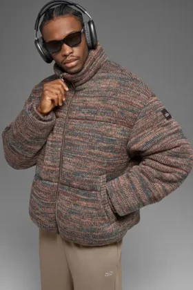 Chaqueta acolchada tipo jerséu Stage - Marrón multicolor