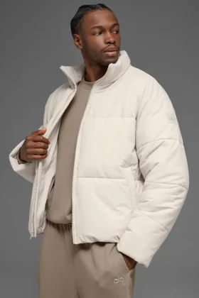 Chaqueta acolchada urbana de tejido elástico - Bone