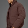 Chaqueta acolchada urbana de tejido elástico - Brownstone