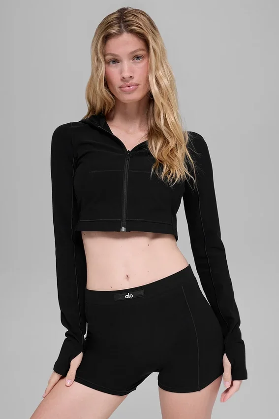 Chaqueta ajustada Alosoft Sincere - Negro