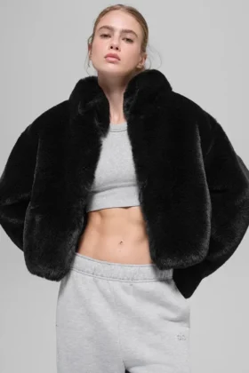 Chaqueta Allure de piel sintética - Negro