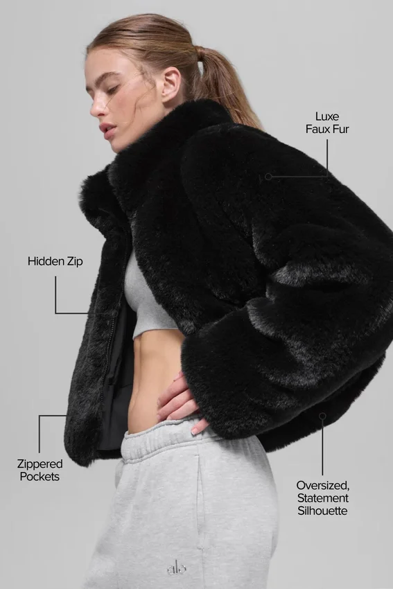 Chaqueta Allure de piel sintética - Negro