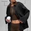 Chaqueta Barn de sarga - Negro/Espresso
