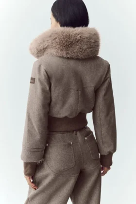 Chaqueta Bunny Slope de mezcla de lana – Alpine Cocoa Heather