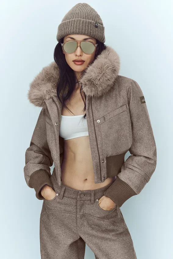 Chaqueta Bunny Slope de mezcla de lana - Alpine Cocoa Heather