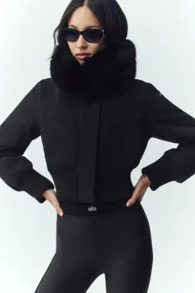 Chaqueta Bunny Slope de mezcla de lana – Negro