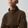 Chaqueta «City Girl» de lana de doble cara - Espresso