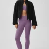 Chaqueta City Girl de lana de doble cara - Negro