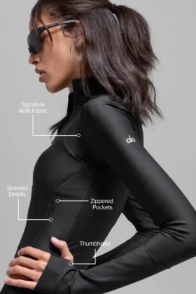 Chaqueta con cremallera Airlift Ignite – Negro