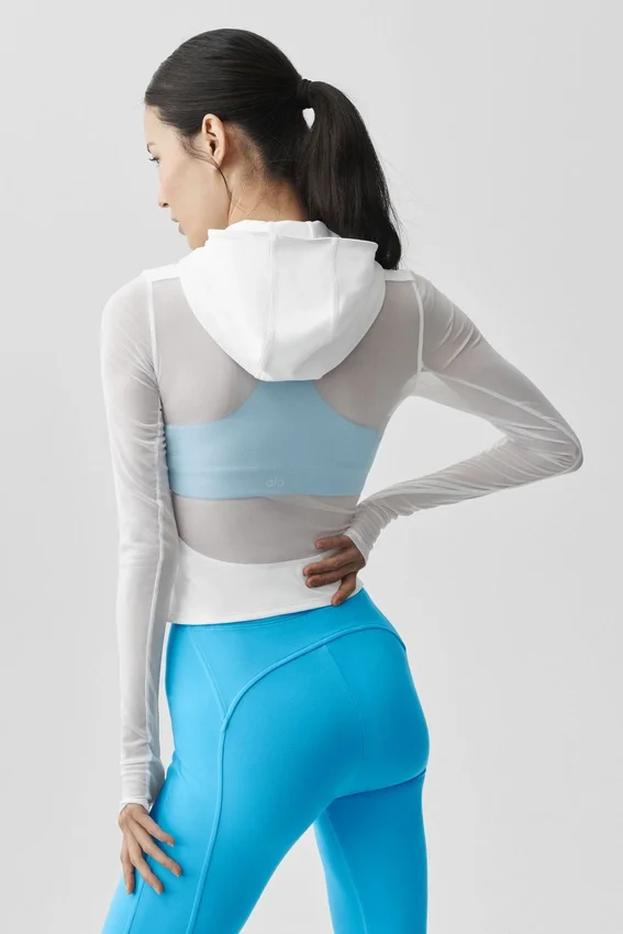 Chaqueta con cremallera completa Alo Softsculpt Superset - Blanco
