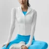 Chaqueta con cremallera completa Alo Softsculpt Superset - Blanco
