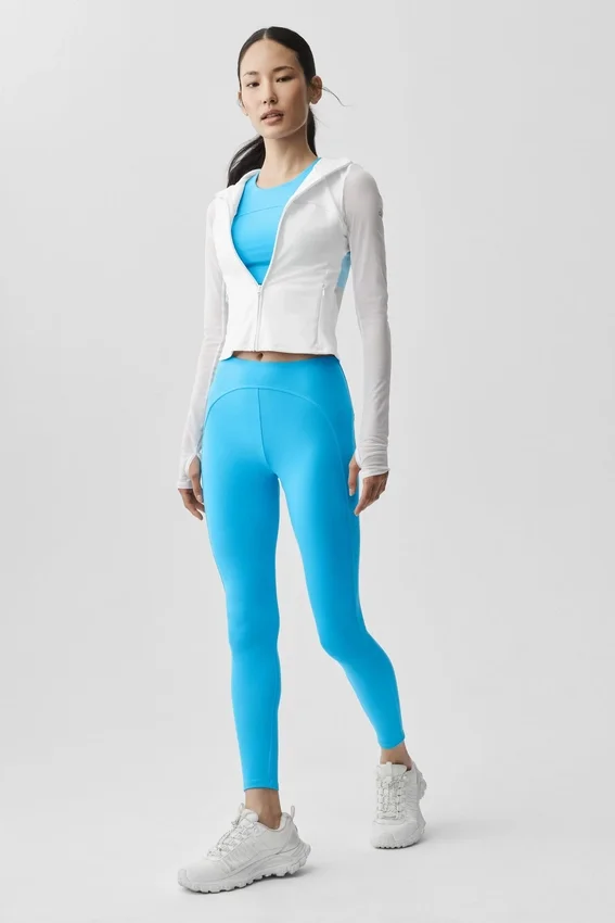 Chaqueta con cremallera completa Alo Softsculpt Superset - Blanco