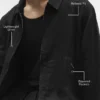 Chaqueta con cremallera completa Linen Days - Negro