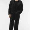Chaqueta con cremallera completa Linen Days - Negro