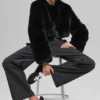 Chaqueta corta chic de piel sintética - Negro