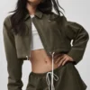 Chaqueta corta con cremallera completa «Fan Favorite» - Olive Tree