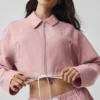 Chaqueta corta con cremallera completa «Fan Favorite» - Rosa vintage