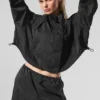 Chaqueta corta con cremallera completa Game Time - Negro