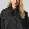 Chaqueta corta con cremallera completa Game Time - Negro