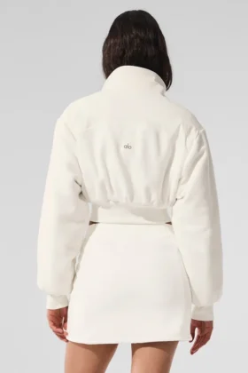 Chaqueta corta de forro polar «Wintry Mix» — Marfil