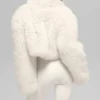 Chaqueta corta de piel sintética opulenta - Marfil