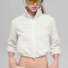 Chaqueta corta de polar Retreat - Blanco gris jaspeado