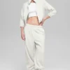 Chaqueta corta de polar Retreat - Blanco gris jaspeado