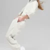 Chaqueta corta de polar Retreat - Blanco gris jaspeado