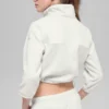 Chaqueta corta de polar Retreat - Blanco gris jaspeado