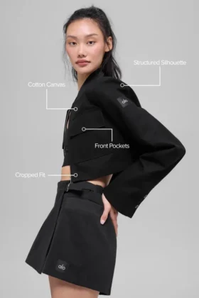 Chaqueta corta Main Character – Negro