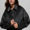 Chaqueta corta Mountain Side de terciopelo acanalado - Negro