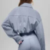 Chaqueta corta Mountain Side de terciopelo acanalado — Winter Frost